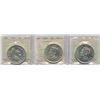 Image 1 : 1952 Silver Dollars - ICCS Graded Lot of 3