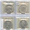 Image 1 : Canadian Silver Dollars Varieties - ICCS Graded Lot of 4