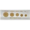 Image 1 : Gold Maple Leaf Uniface Lucite Replica Set from the Royal Canadian Mint