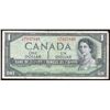 Image 1 : Bank of Canada $1, 1954 - Devil's Face - Signature Error