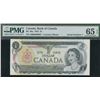 Image 1 : Bank of Canada $1, 1973 - Low Serial Number 7