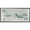 Image 1 : Bank of Canada $20, 1991 - Error