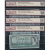 Image 1 : 1954 Bank of Canada - Lot of 15 Graded Banknotes