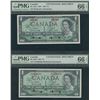 Image 1 : Bank of Canada $1, 1967 - Specimen Pair