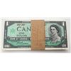 Image 2 : Bank of Canada $1, 1967 - Original Bundle with Bank Wrap