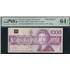 Image 1 : Bank of Canada $1000, 1988 - Specimen #105