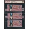 Image 1 : Bank of Canada $50, 2012 - BCS Graded Trio