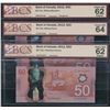 Image 2 : Bank of Canada $50, 2012 - BCS Graded Trio