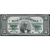 Image 1 : Canadian Bank of Commerce $5, 1879 - Green Tint Face Proof