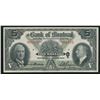 Image 1 : Bank of Montreal $5, 1938