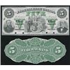 Image 1 : Federal Bank of Canada $5, 1874 - Coloured Front & Back Proof
