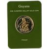 Image 2 : 1976 Guyana $100 Gold Coin