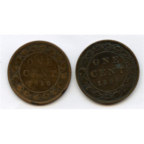 1859 & 1896 Large Cents