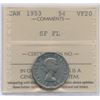 Image 1 : 1953 Five Cents - SF, Far Leaf