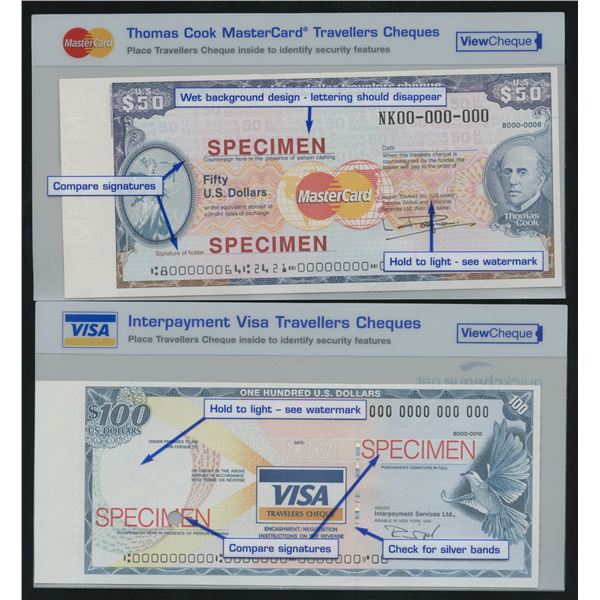Specimen Travellers Cheques