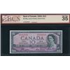 Image 1 : Bank of Canada $10, 1954 - Devil's Face