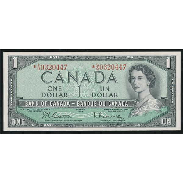 Bank of Canada $1, 1954. *S/O Replacement