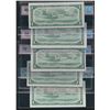 Image 2 : Bank of Canada $1, 1954 - Lot of 5 Graded Replacements
