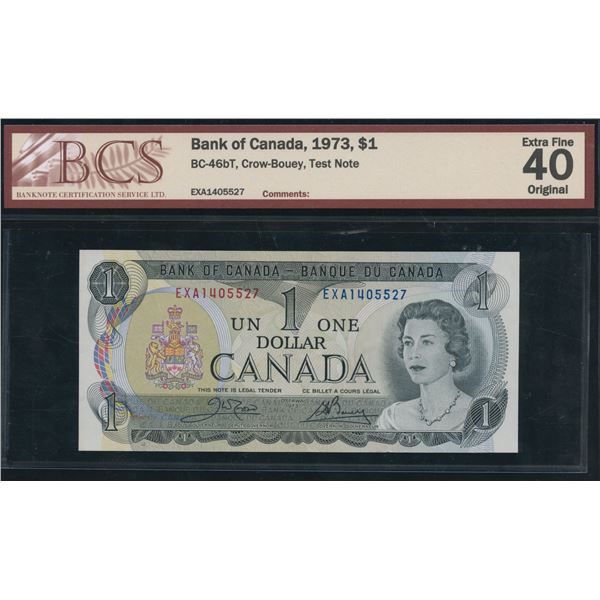 Bank of Canada $1, 1973 - Test Note