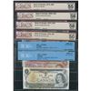 Image 1 : Bank of Canada $1-$50 - Lot of 6 Graded Multi-Coloured Notes