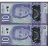 Image 2 : Bank of Canada $10,  - Lot of 2 Viola Desmund Banknotes