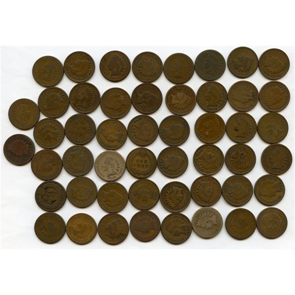 USA 1859-1899 Indian Head Cent - Lot of 50