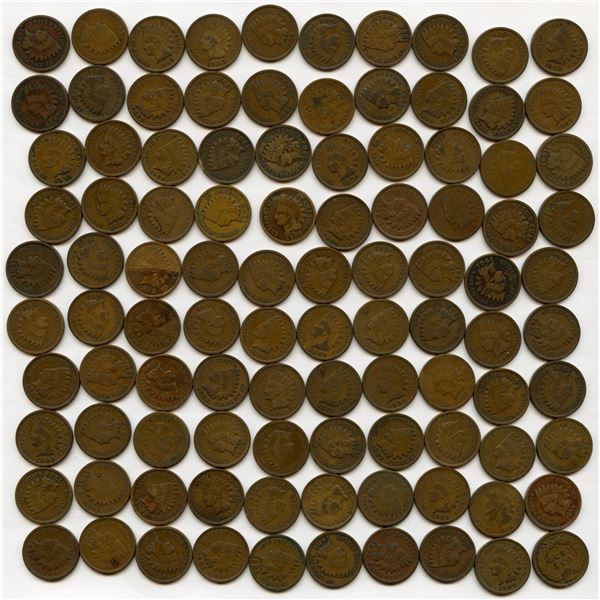 USA 1880-1909 Indian Head Cent - Lot of 100