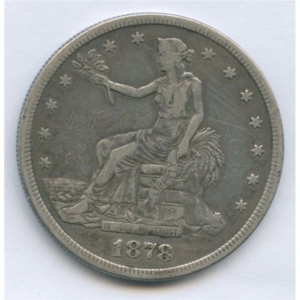 1878 United States of America Silver Trade Dollar
