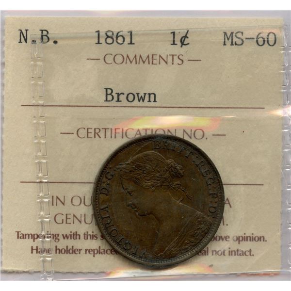 1861 New Brunswick One Cent