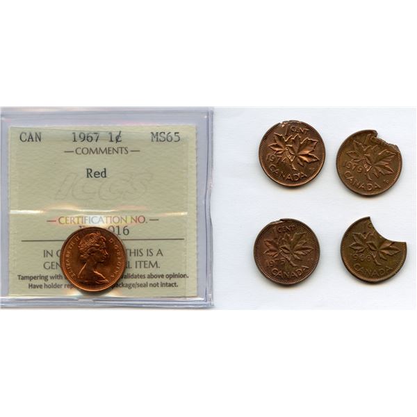 Canada One Cent Error Lot & Bonus