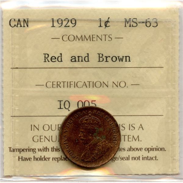 1929 One Cent