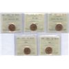 Image 1 : Canada One Cent - ICCS Lot of 5