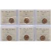 Image 1 : 1962 - 1974 One Cents - ICCS Graded Lot of 6