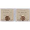 Image 1 : 1983 One Cents - ICCS Graded Near and Far Beads