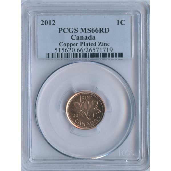 2012 One Cent - Copper Plated Zinc