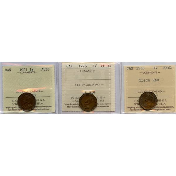 George V Small Cent - ICCS Group of 3