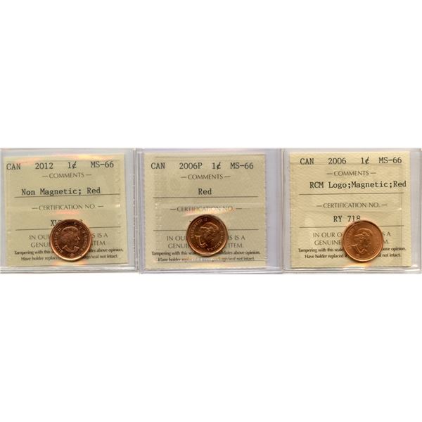 Elizabeth II Small Cent - ICCS Group of 3
