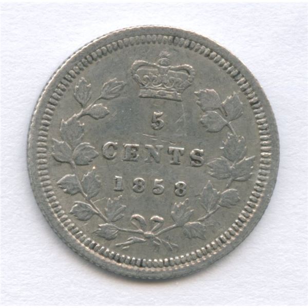 1858 Five Cents - Small Date