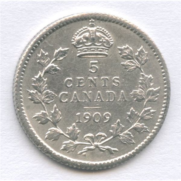 1909 Five Cents - Pointed Leaves