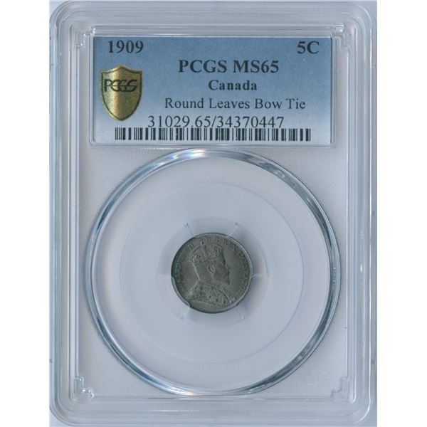 1909 Five Cents - Round Leaves Bow Ties