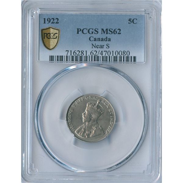 1922 Five Cents - Near S