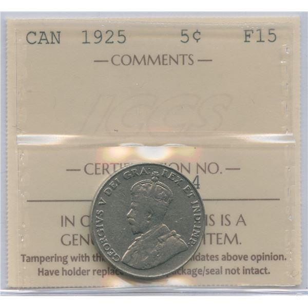 1925 Five Cents