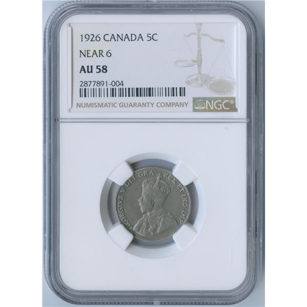 1926 Five Cents - Near 6