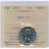 1953 Five Cents - NSF Far Leaf