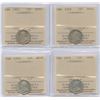 1921 - 1935 Ten Cents - ICCS Graded Lot of 4