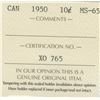 Image 3 : 1950 Ten Cents