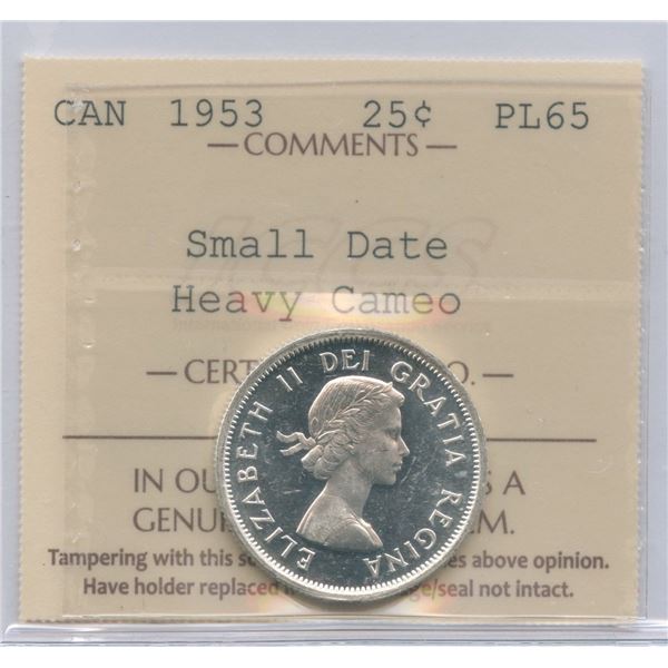 1953 Twenty-Five Cents - Small Date