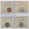 Image 1 : Little Canadian Coin Collection of 4 - All ICCS Graded