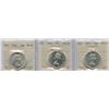 Image 1 : 1953, 1954 Fifty Cents - ICCS Graded Lot of 3