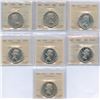 Image 1 : 1954 - 1962 Proof Like Fifty Cents - Lot of 7 ICCS Graded Coins